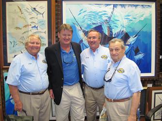 IGFTO Founders John Treat, Terry O'Neill and Bob Malerba shown here with artist Guy Harvey who designed the IGFTO Logo